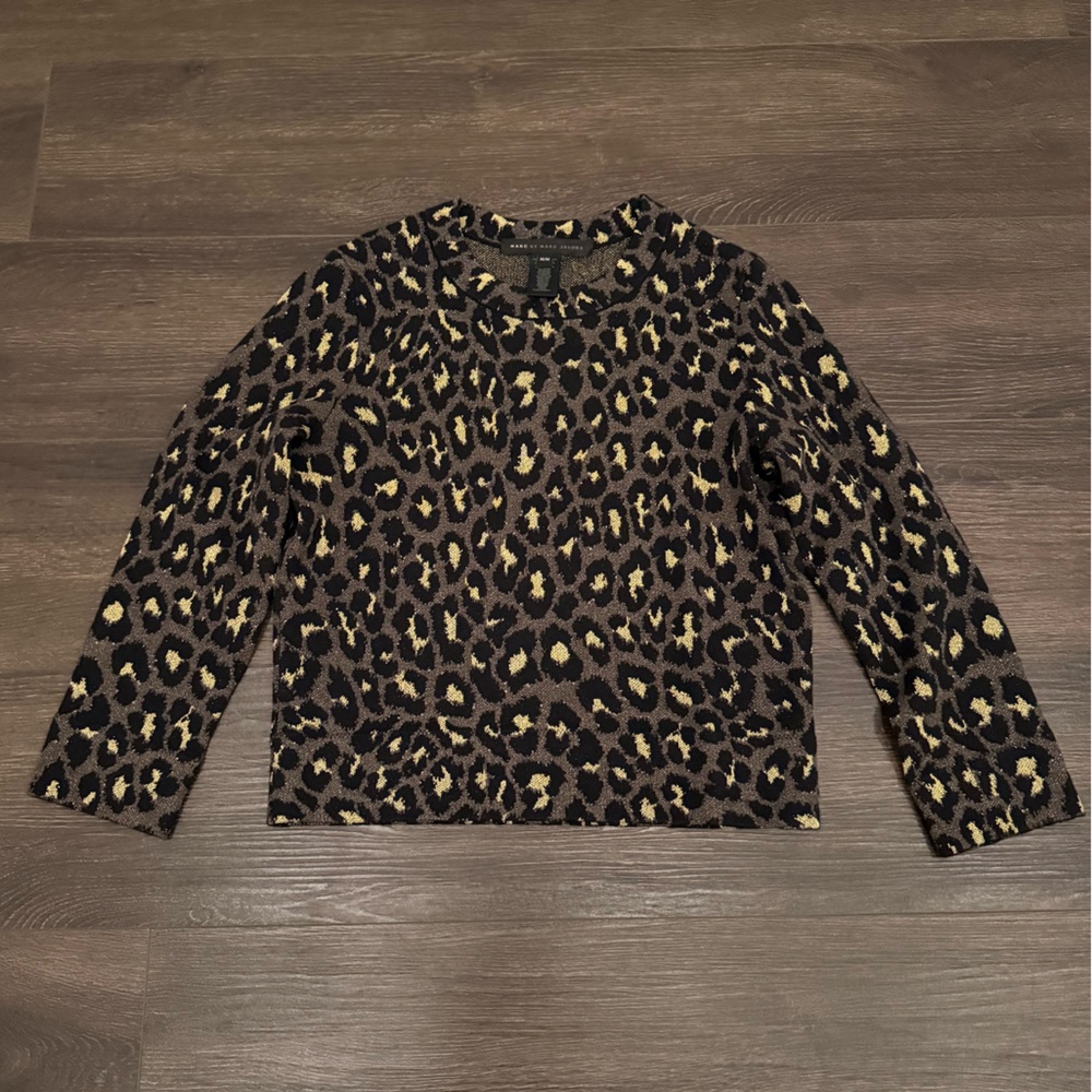 Marc by Marc Jacobs Animal Print Crew Neck Sweater Size Medium